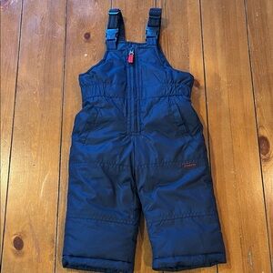OshKosh B’Gosh Navy Blue Bib Ski Pants Size 12 Months EUC